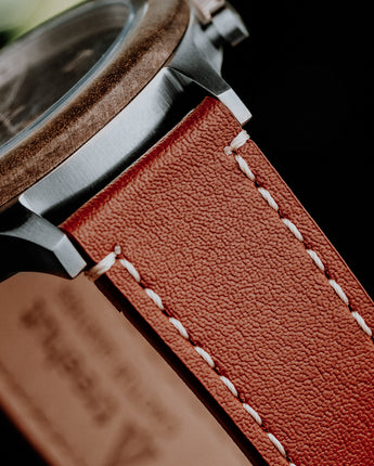 20mm Brown Cactus Leather Band for Men