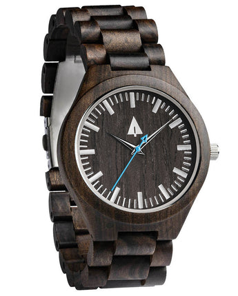 Classic Ebony Theo Blue Men's Wooden Watch