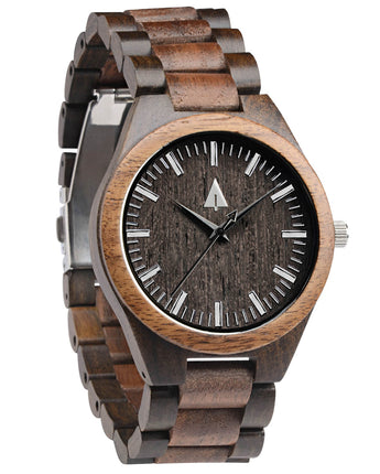 Classic Ebony Walnut Theo Men’s Wooden Watch
