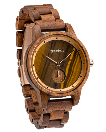 Paradise Koa Tiger Eye Women's Wooden Watch