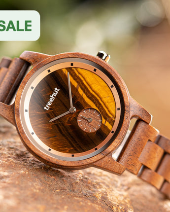 Paradise Koa Tiger Eye Women's Wooden Watch