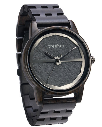 Summit Stone Ebony Monochrome Men's Wooden Watch